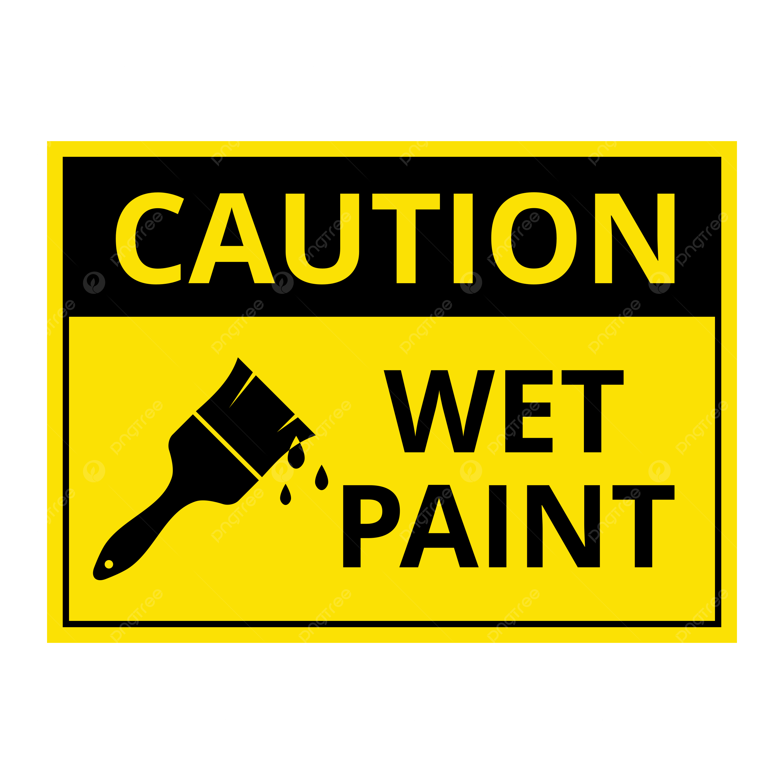 wet paint sign printable
