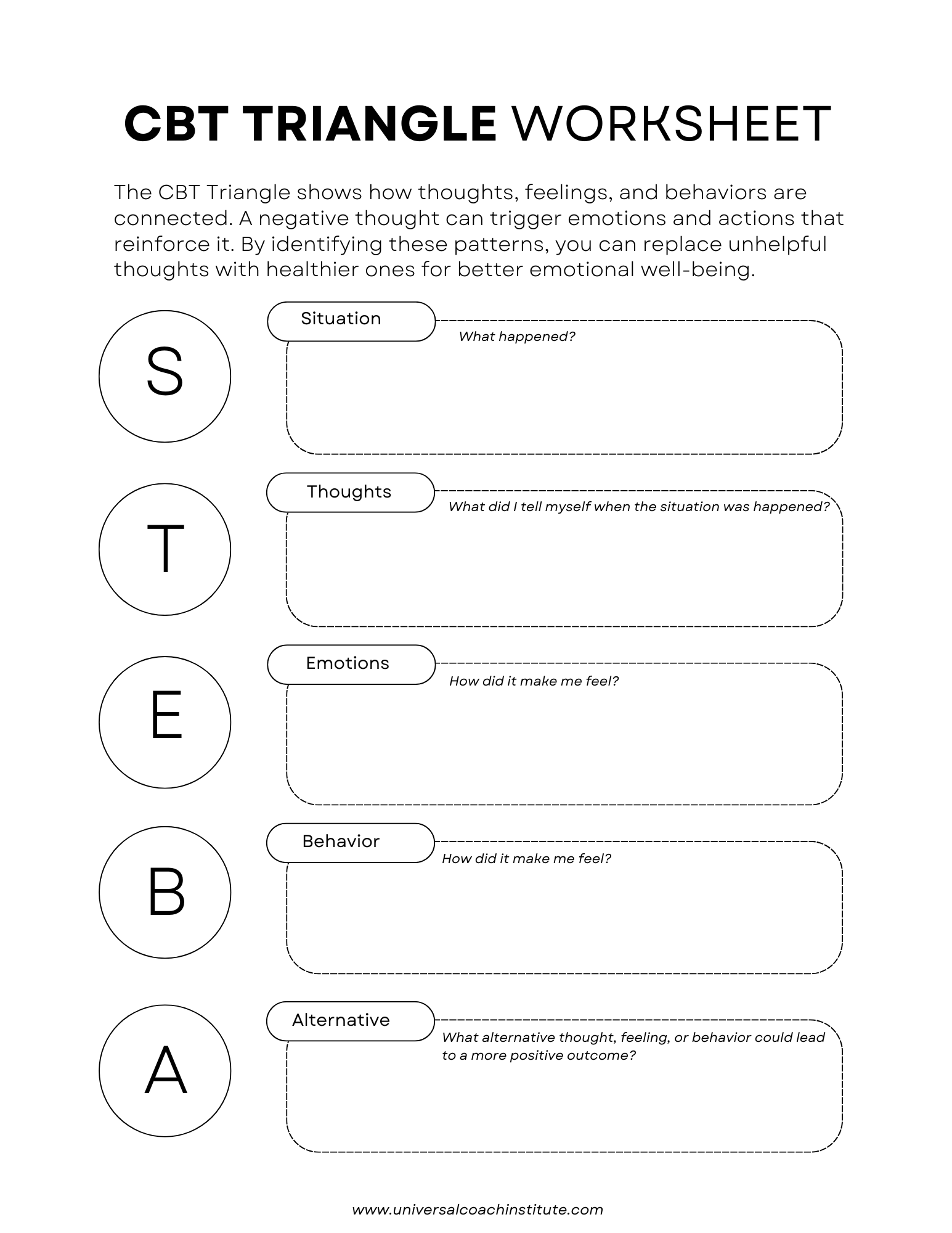 free printable behavior worksheets