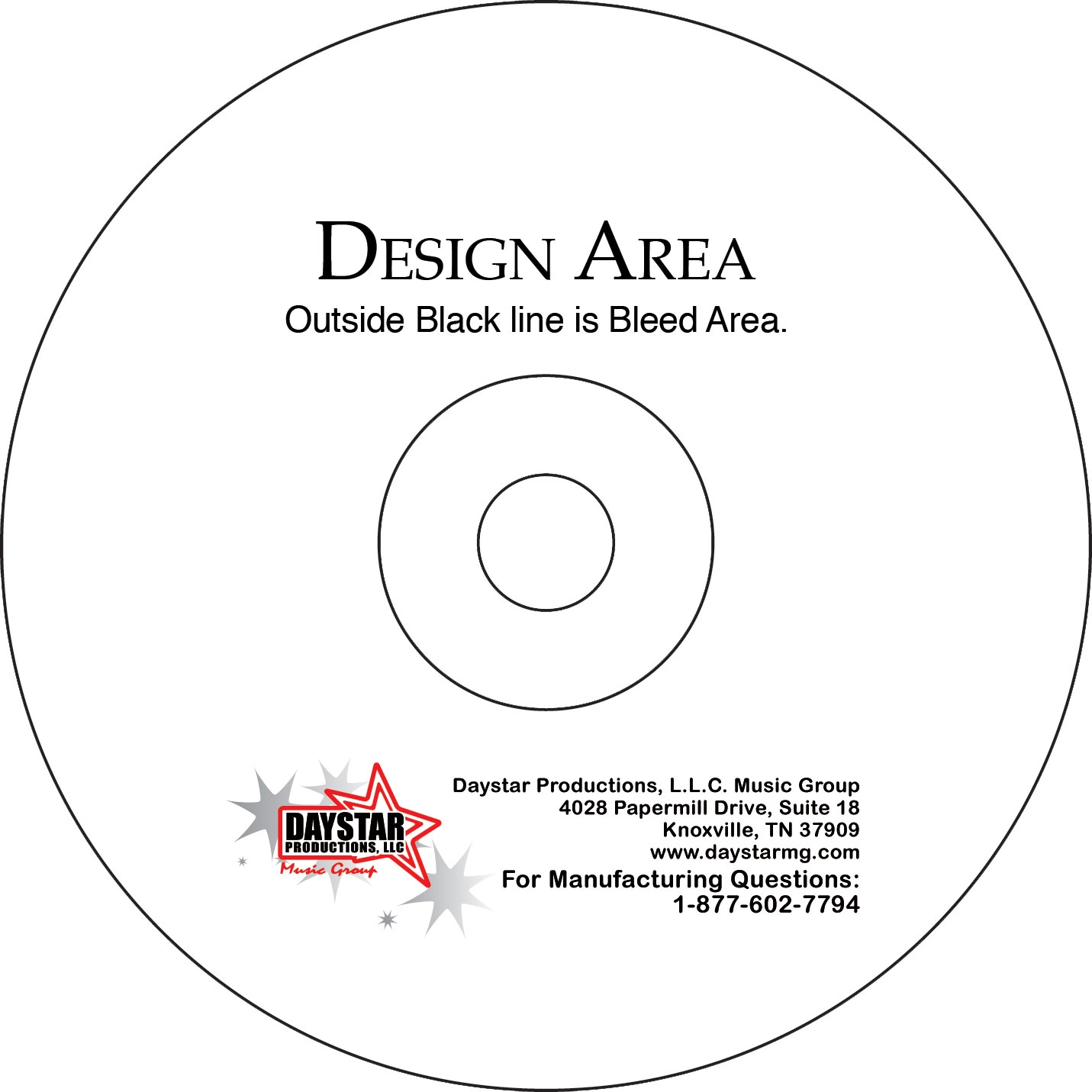 CD Or DVD Face Template Daystar Music Group