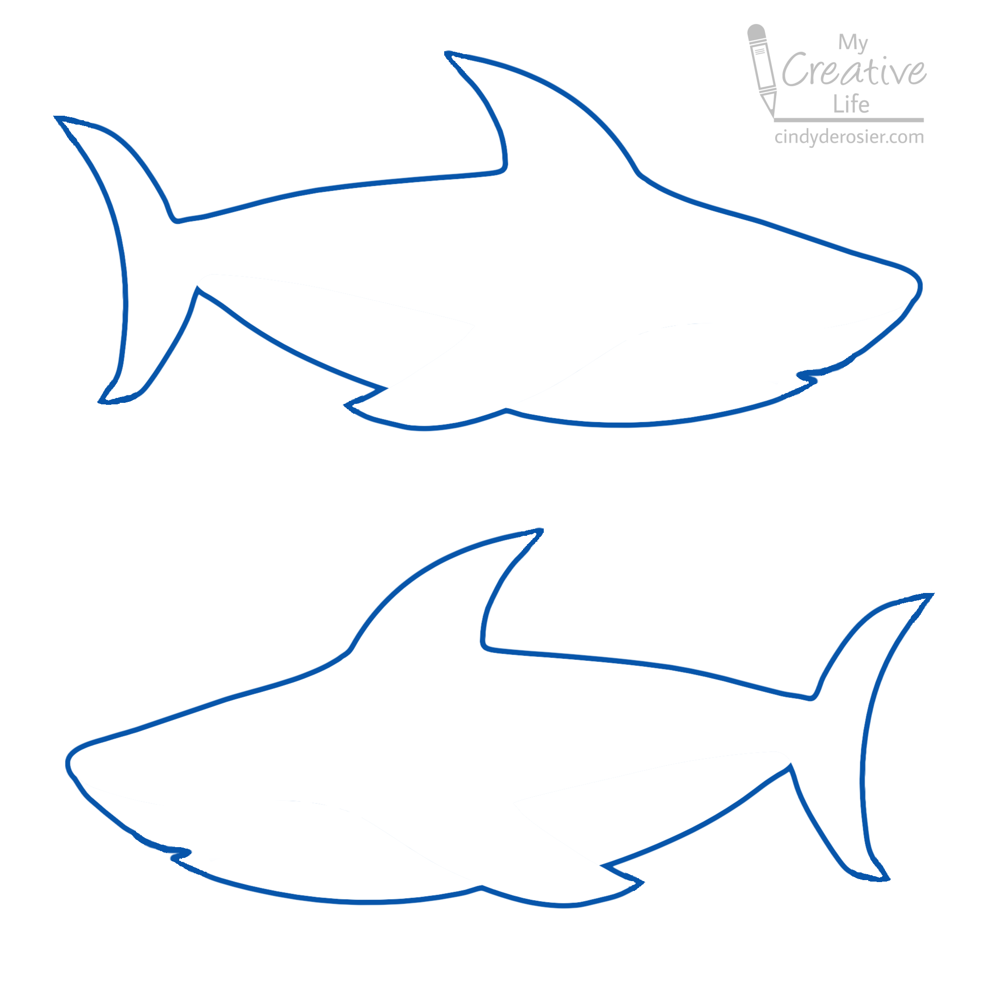 Cindy DeRosier My Creative Life Shark Name Art