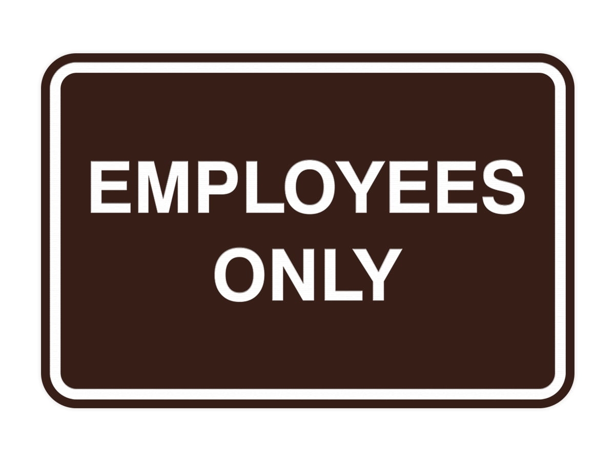Classic Framed Employees Only Sign Black Silver Medium Walmart