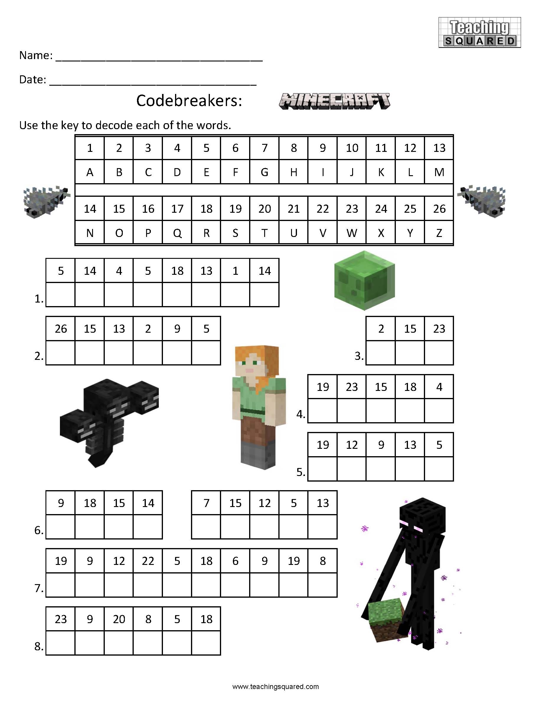 Codebreakers Minecraft 2 Teaching Squared