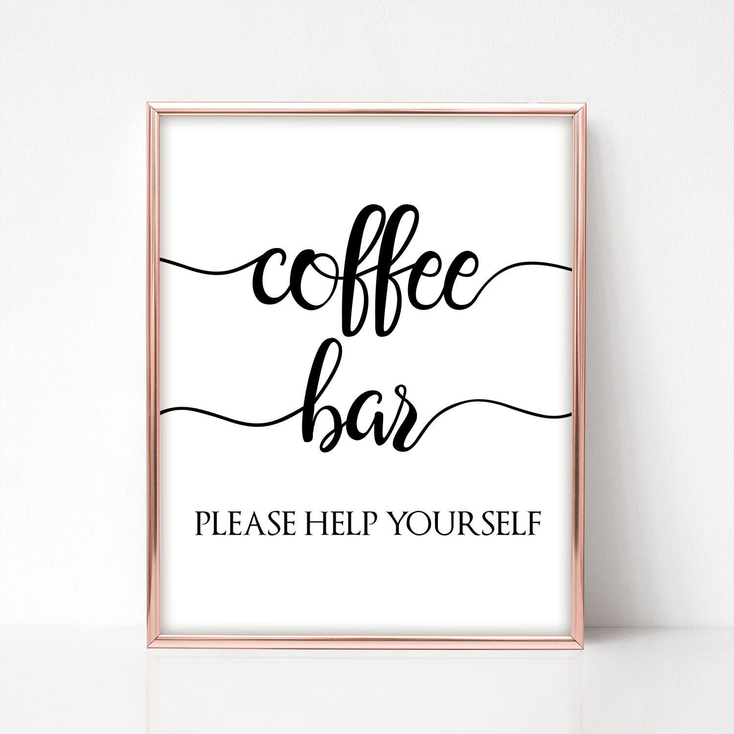 Coffee Bar Sign 8x10 And 5x7 Instant Download Printable Coffee Sign Please Help Yourself Hot Drinks Sign Wedding Coffee Sign BL3 Etsy