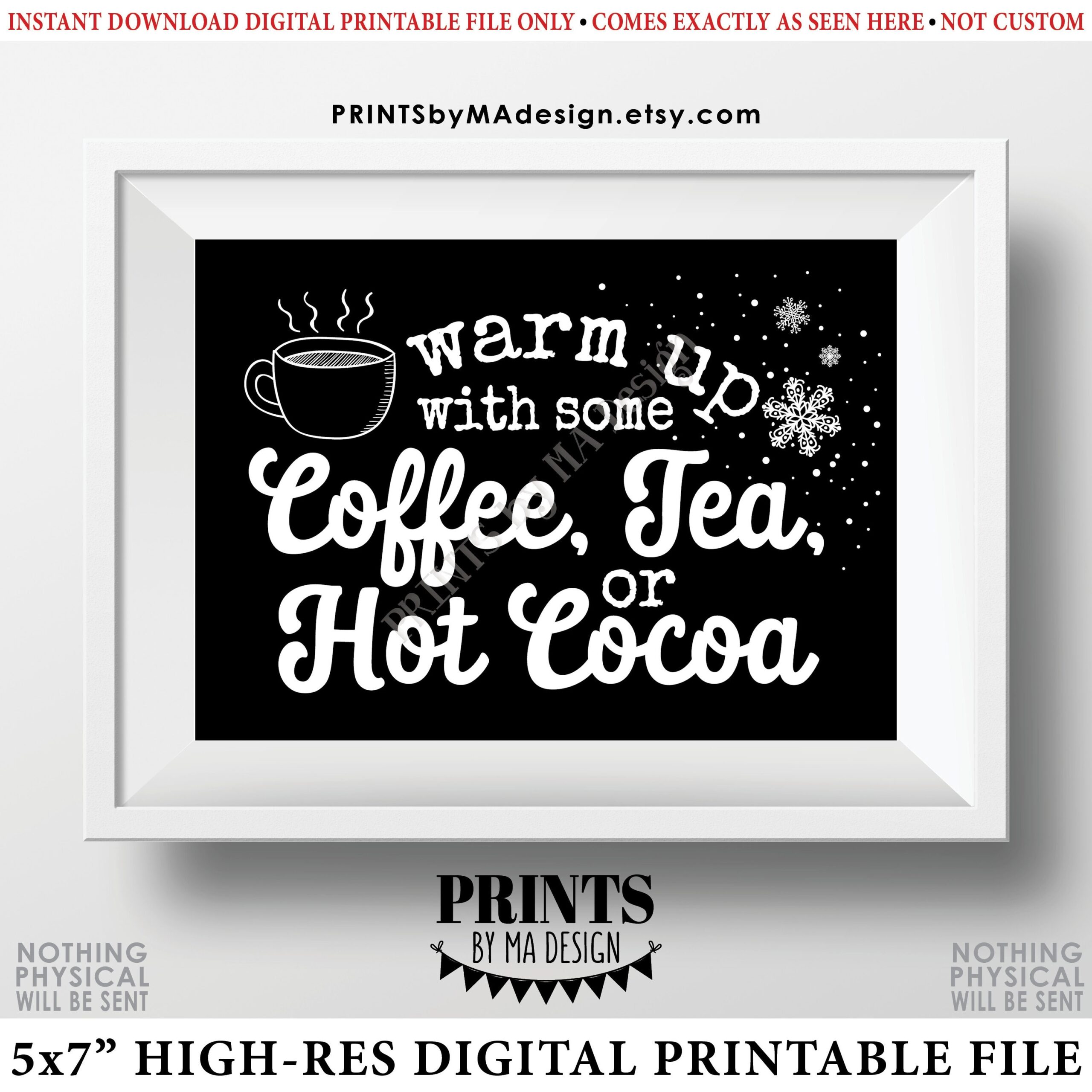 hot cocoa sign printable