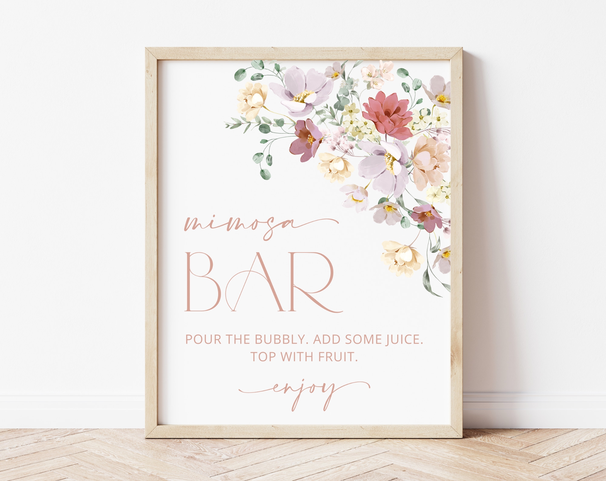 Colorful Flowers Custom Sign Bridal Shower Sign Party Sign