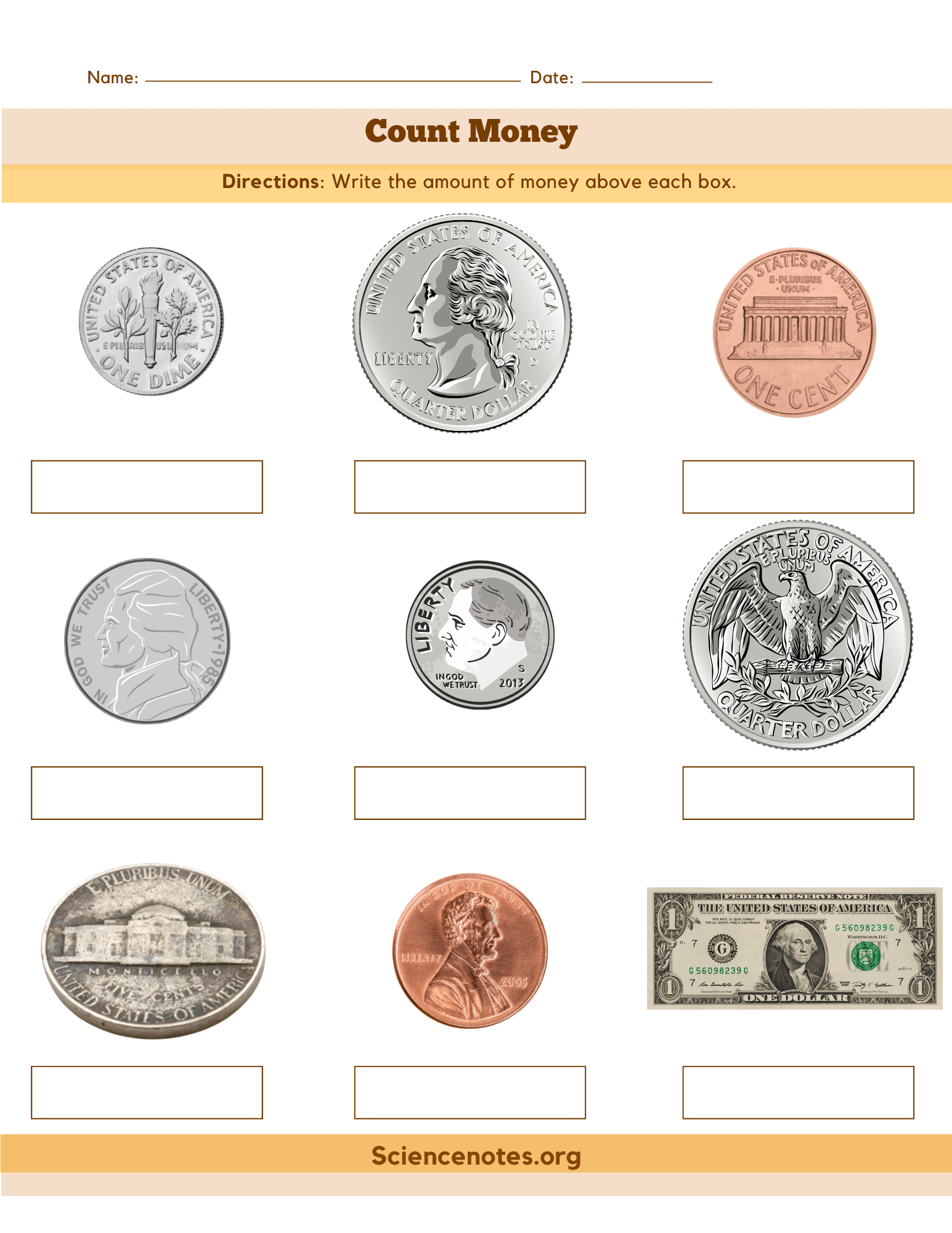 free printable money worksheets pdf