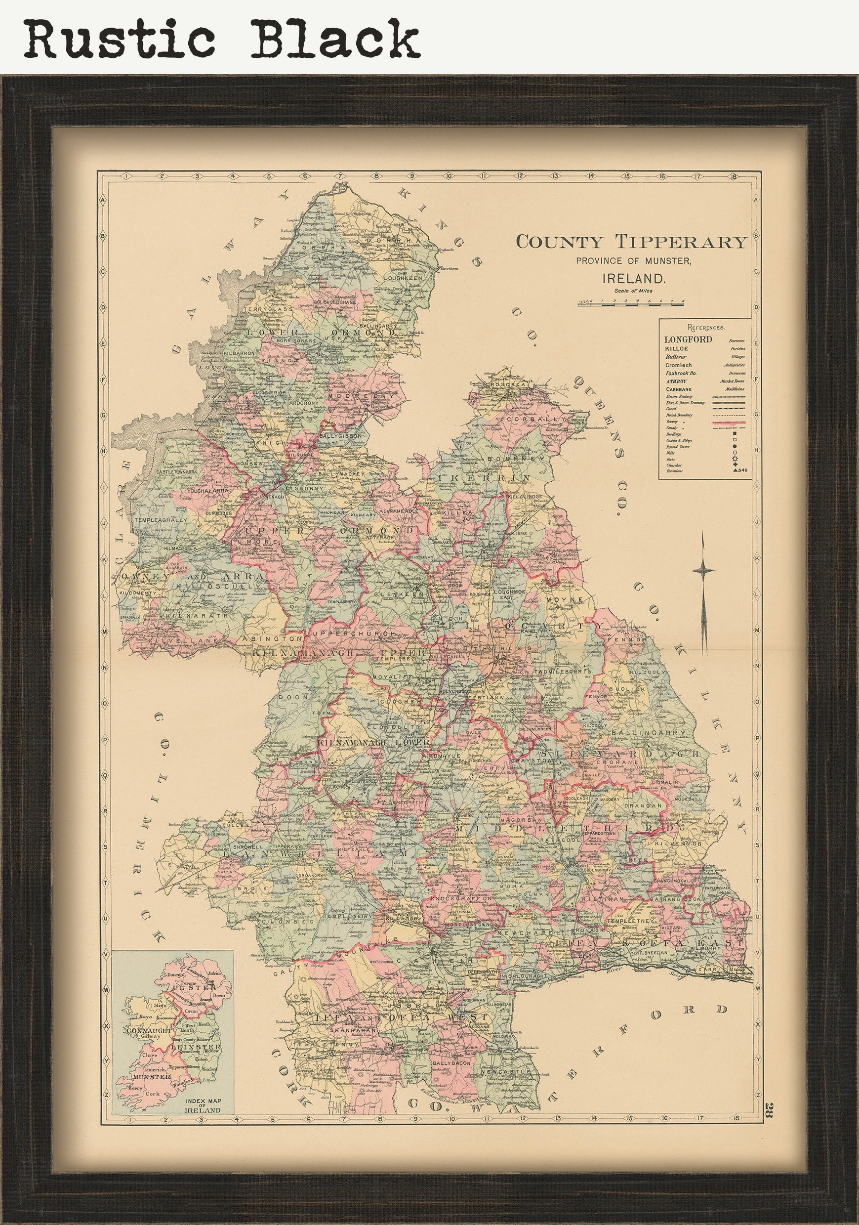 ireland map 1901 printable
