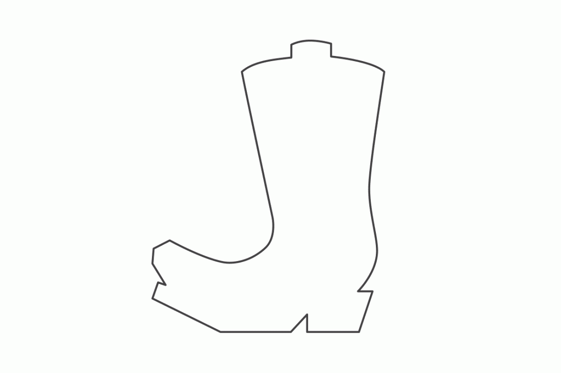 cowboy boot printable template