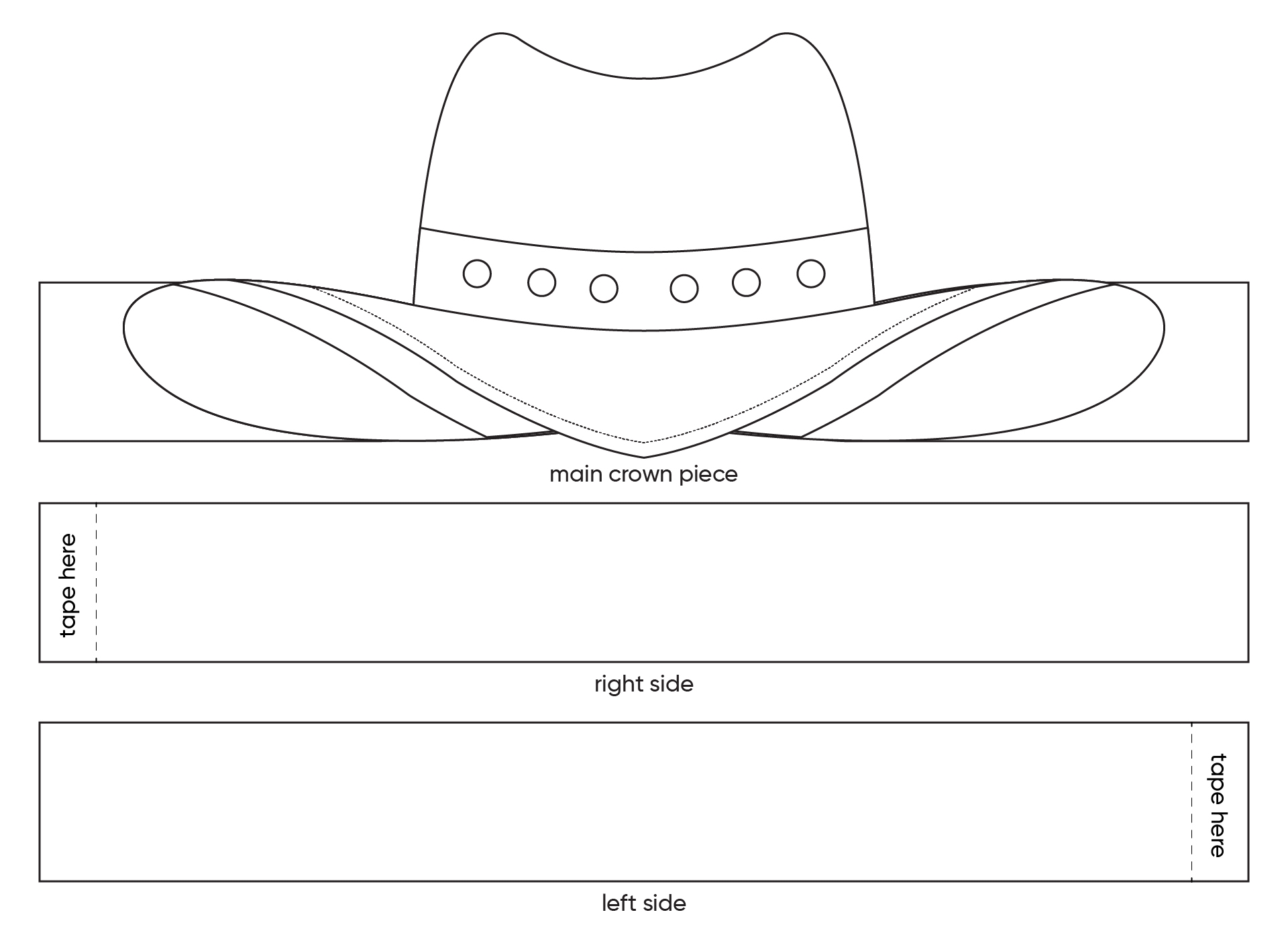 printable cowboy hat template