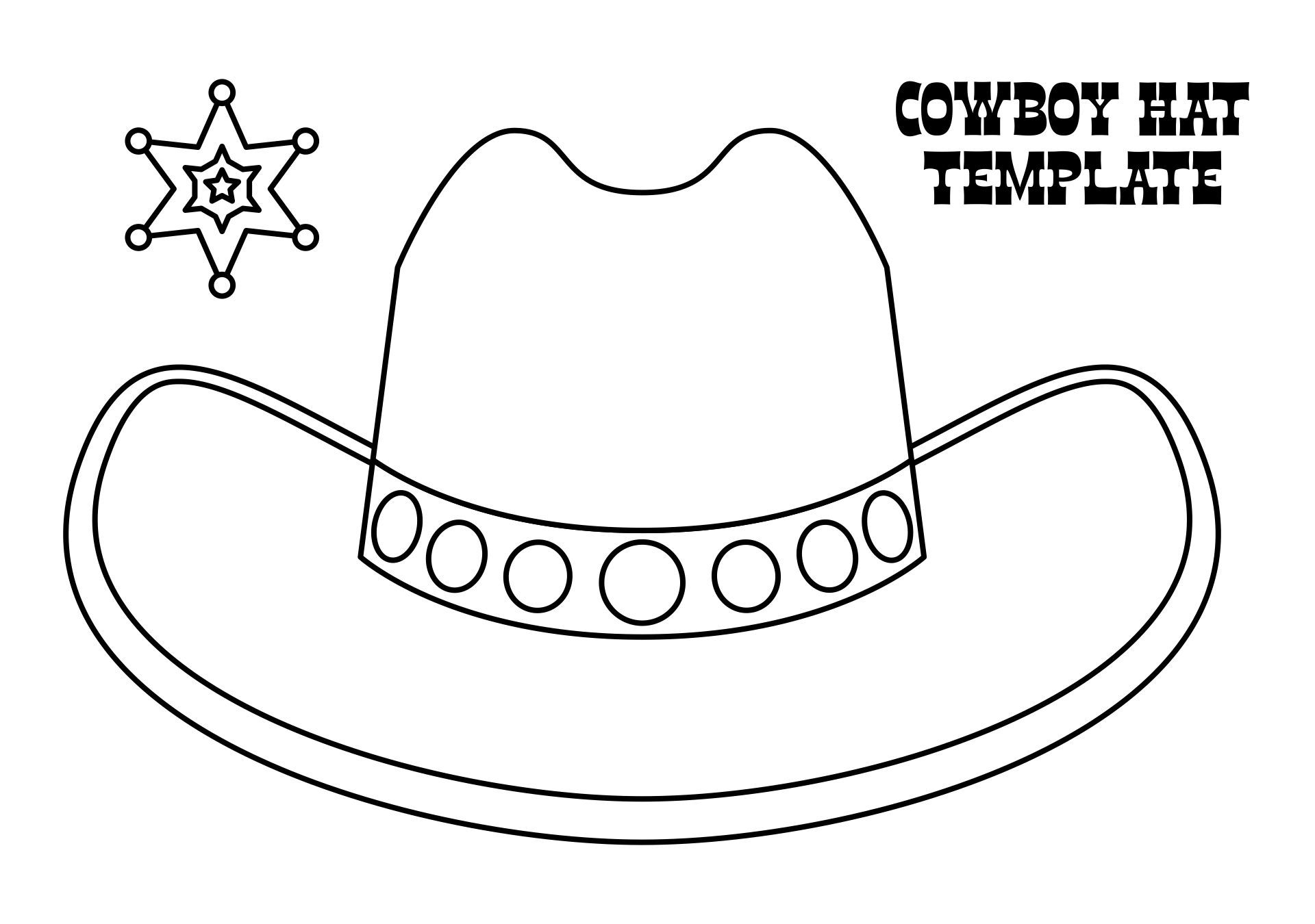Cowboy Hat Template 10 Free PDF Printables Printablee