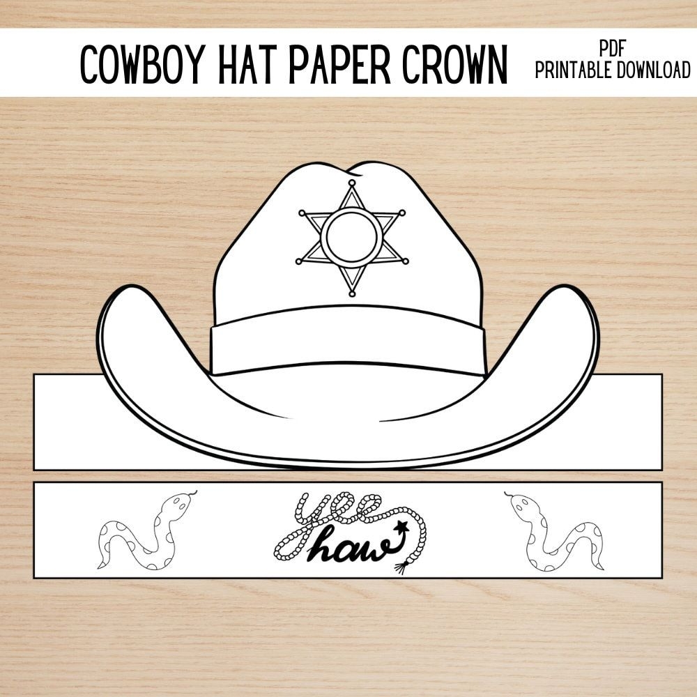 cowboy hat template printable