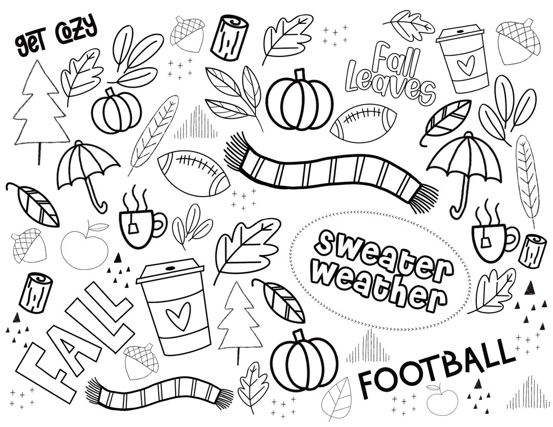 fall coloring sheets printable