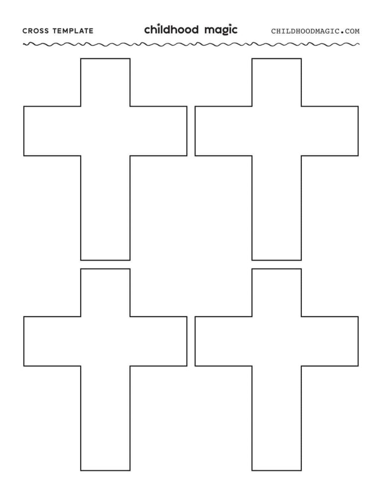 Cross Template Free Printable Childhood Magic
