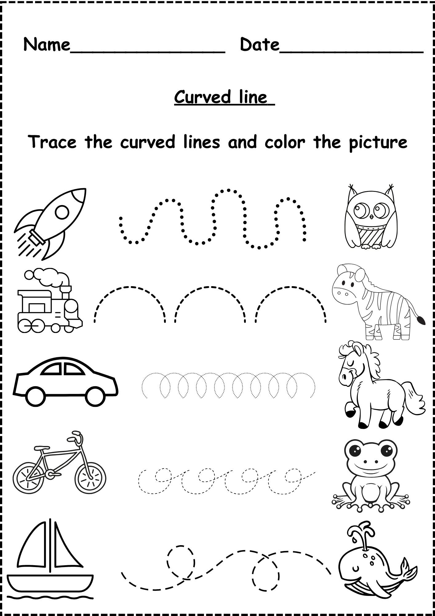 free printable line tracing worksheets