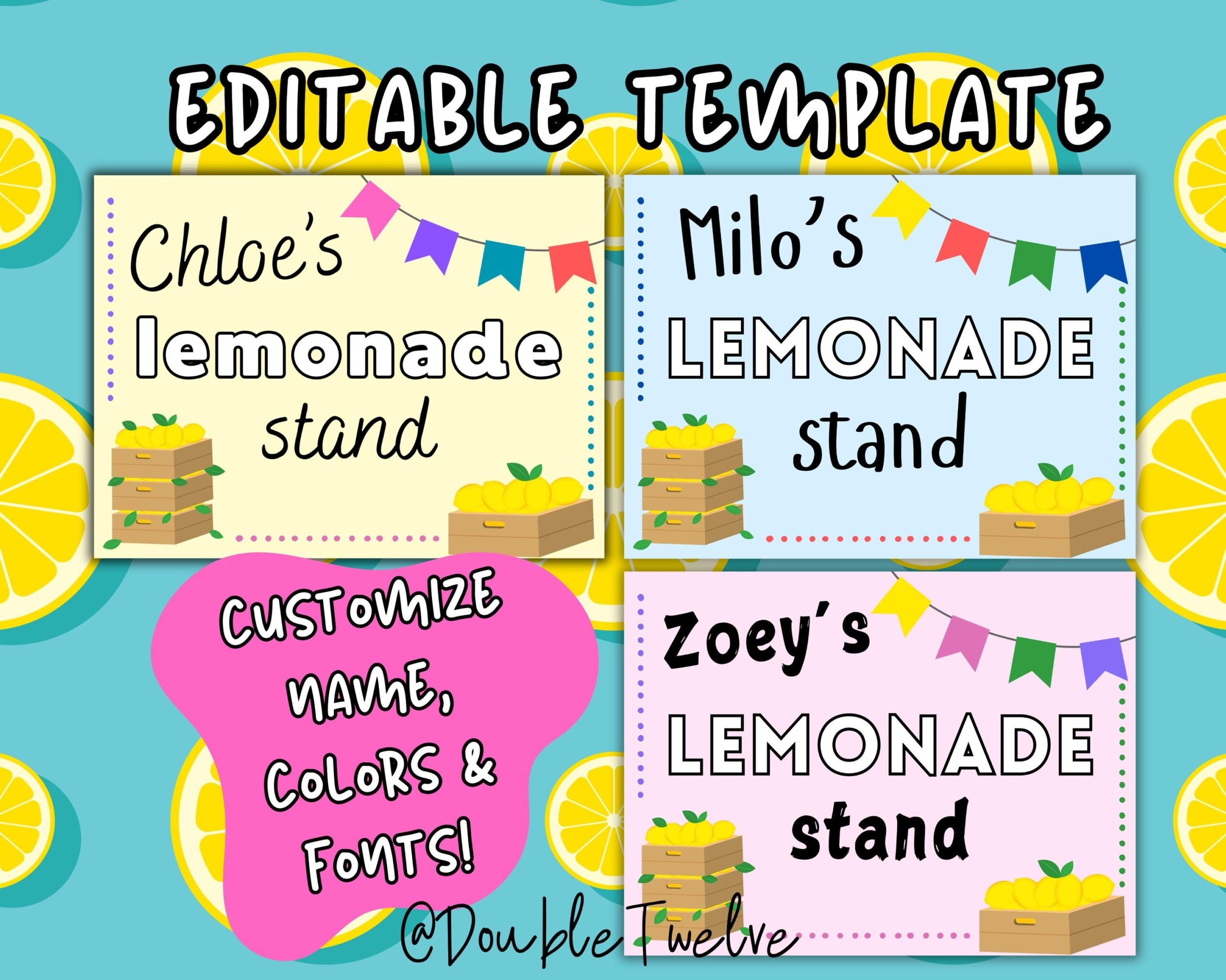 lemonade stand printable sign
