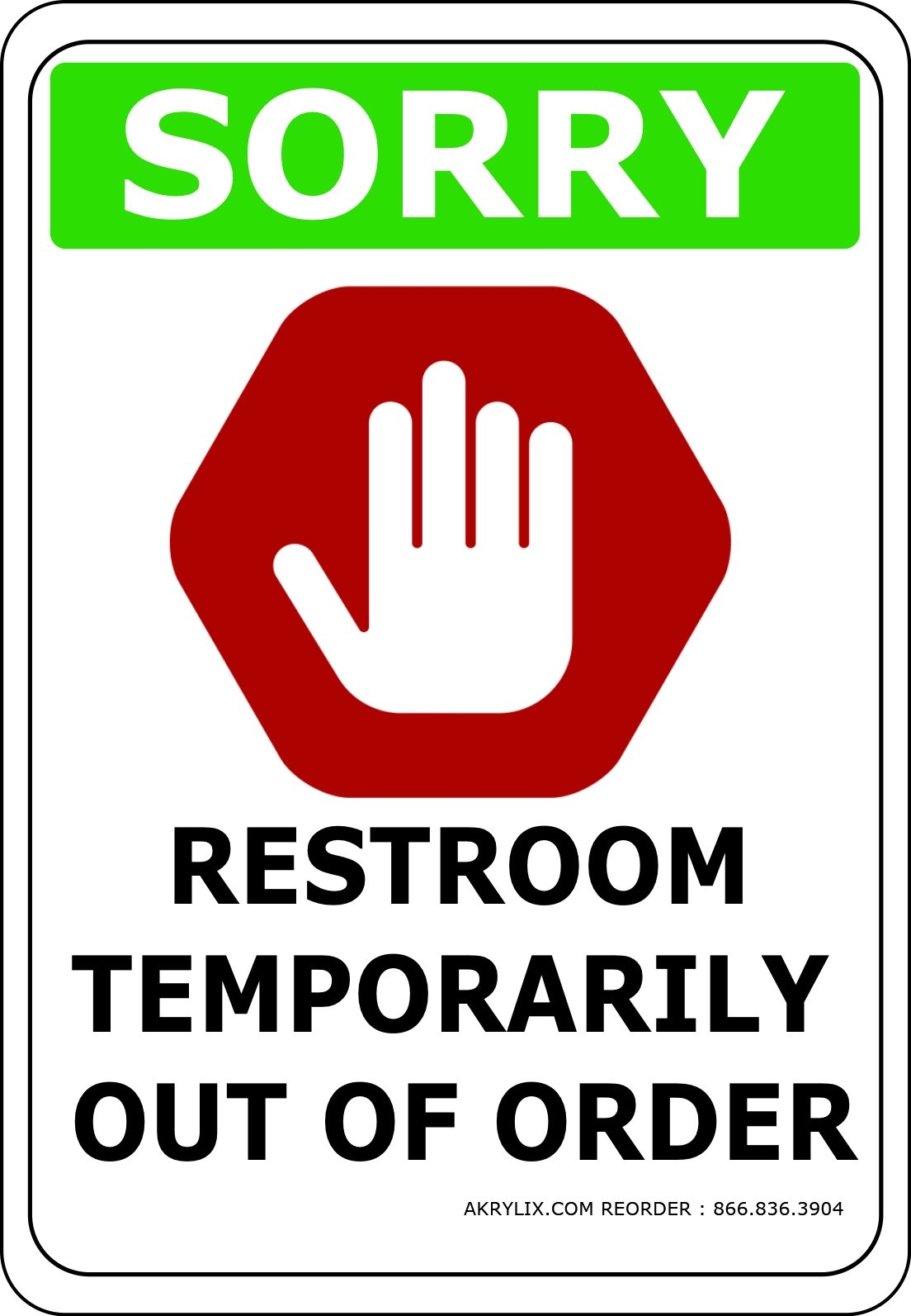 Custom Signs Toilet Out Of Order Sign Printable Sorry Out Of Order Sign