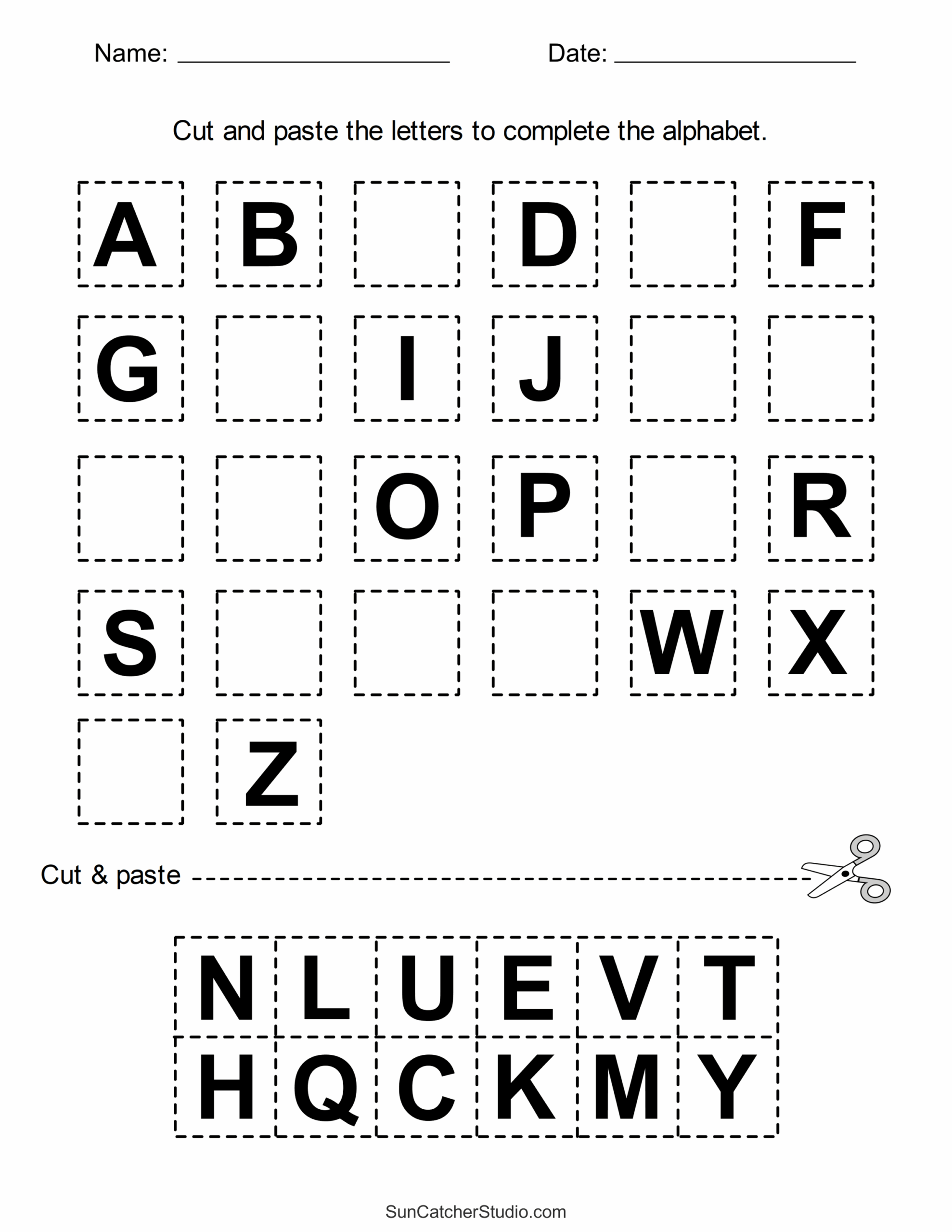 printable worksheets for kg