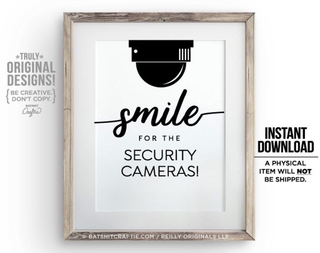 printable security camera signs