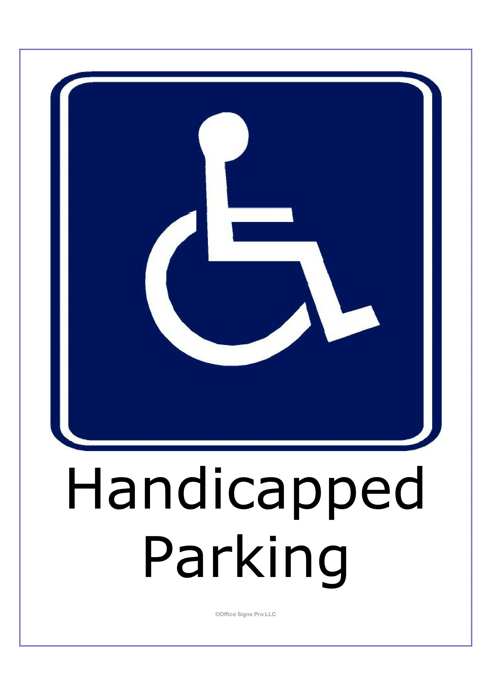 handicap parking sign printable free