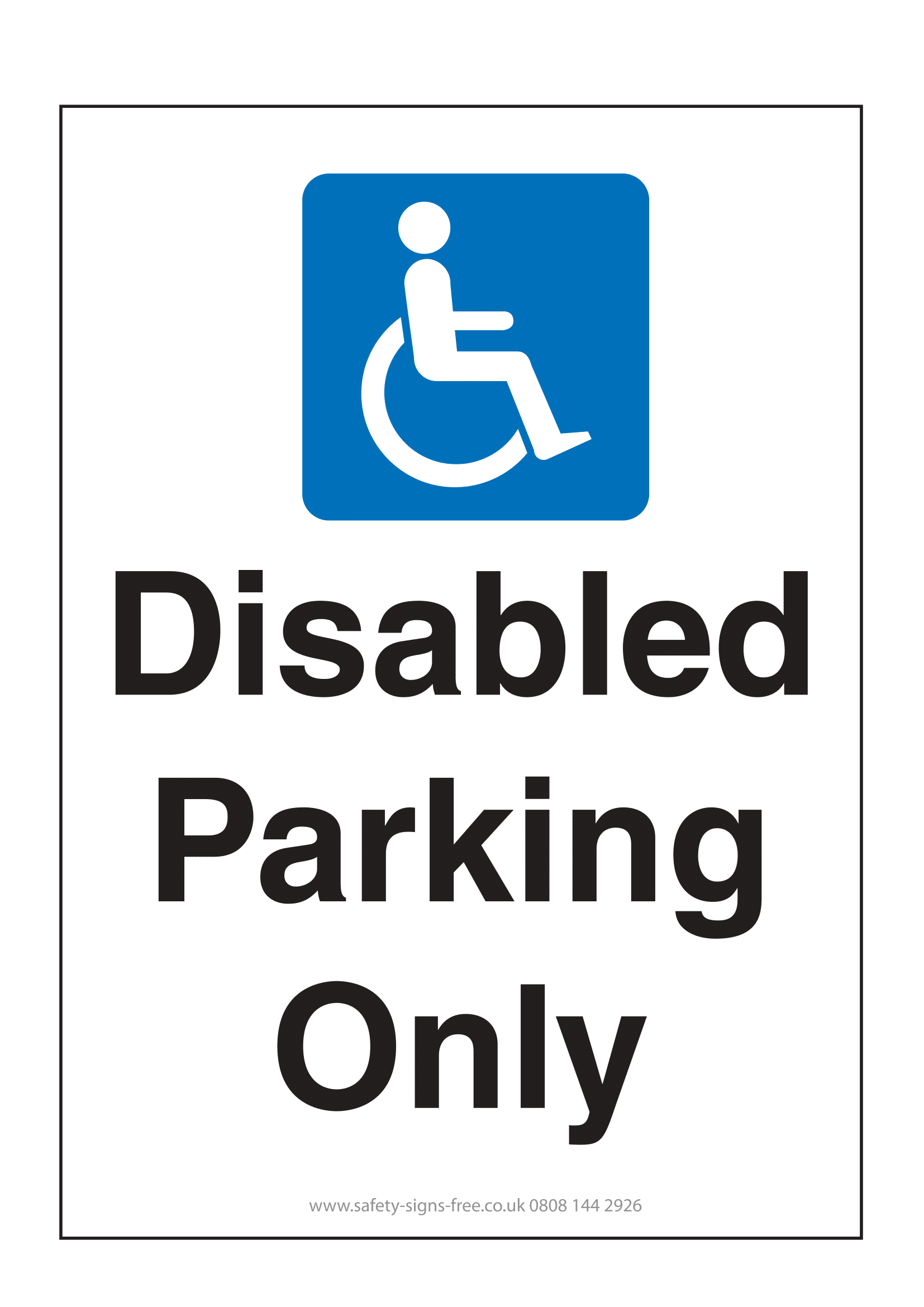 printable handicap parking sign