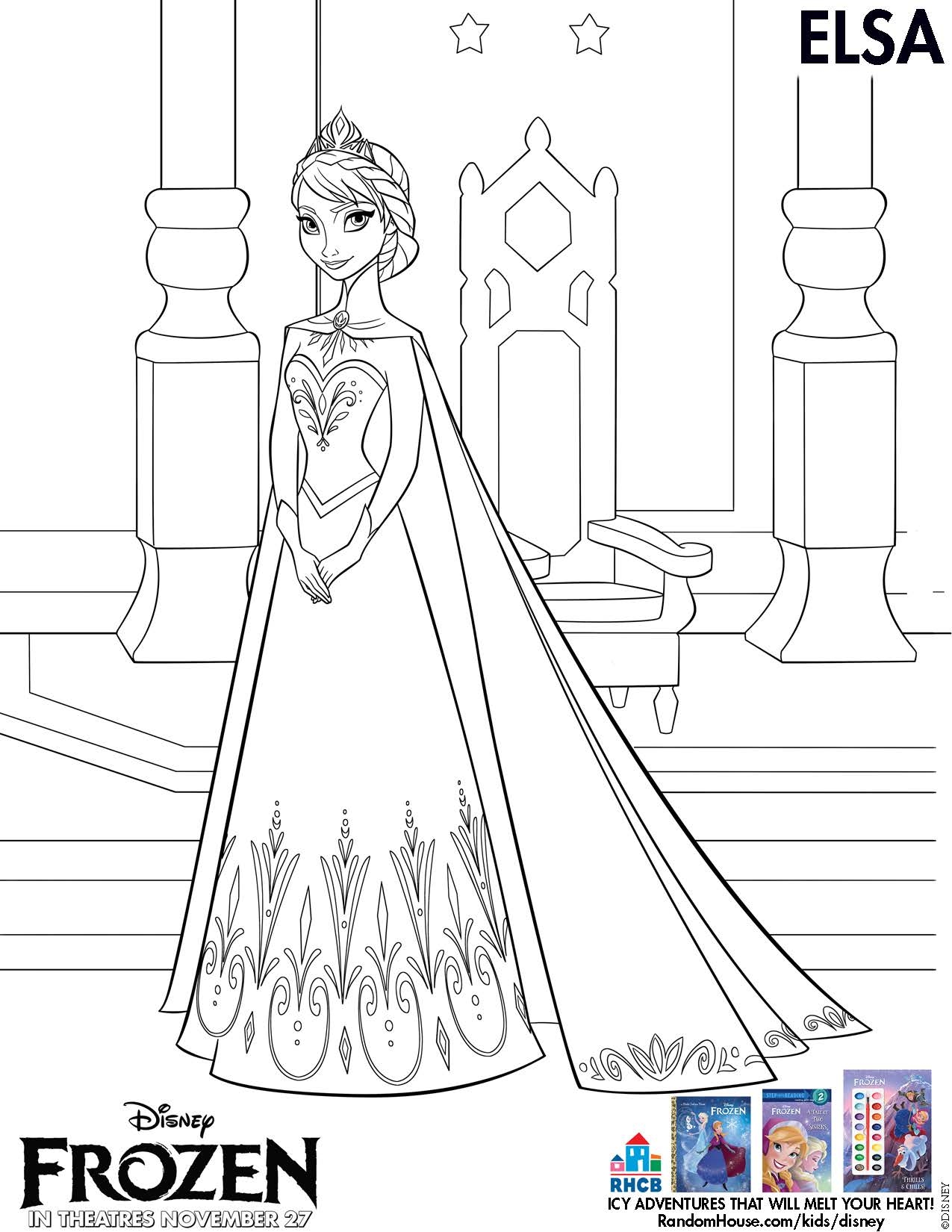 frozen coloring sheets printable
