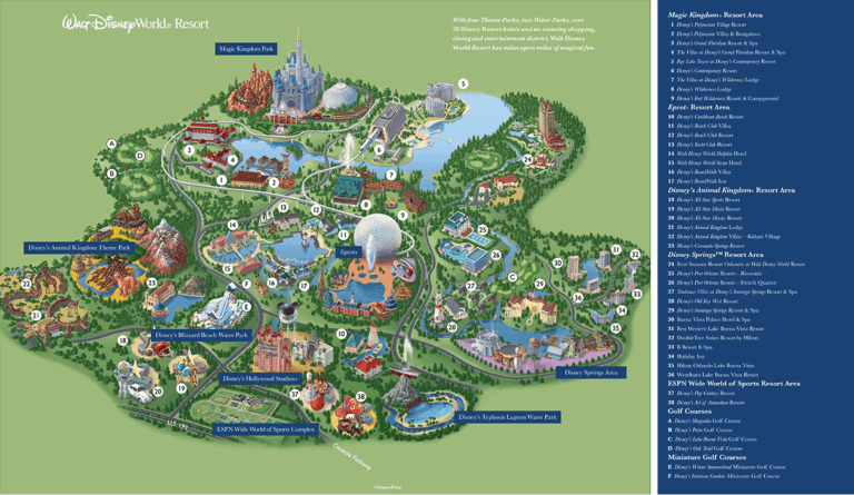 Disney World Maps With Magic Kingdom Map