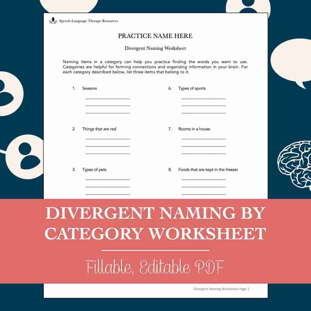 free printable aphasia worksheets