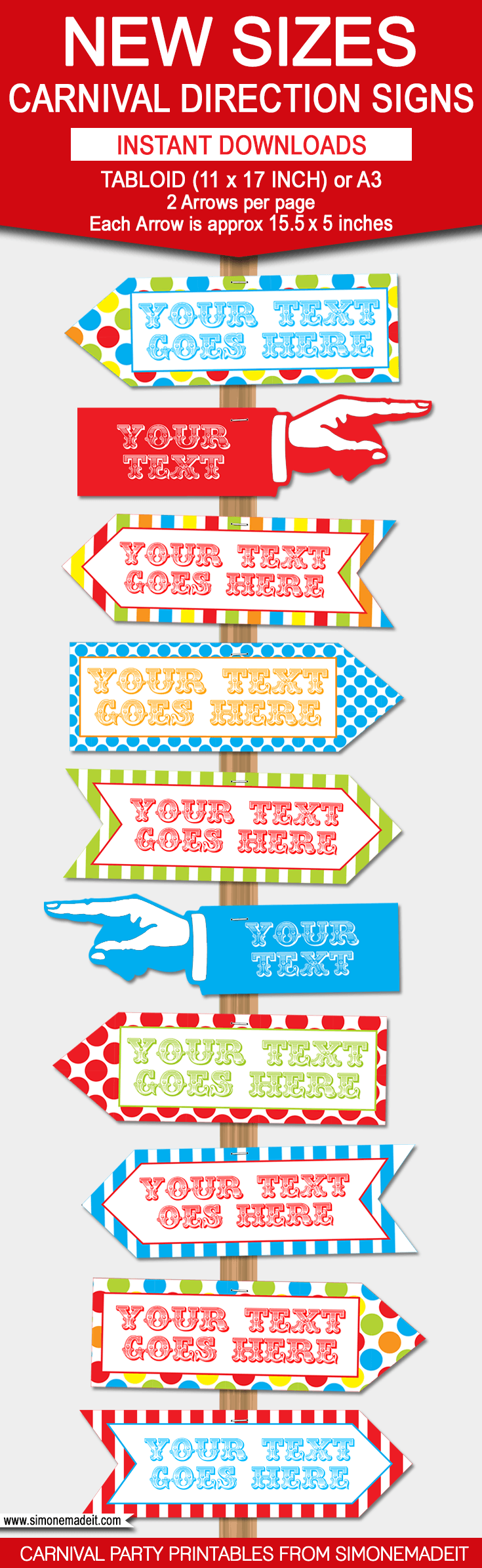 free printable carnival signs