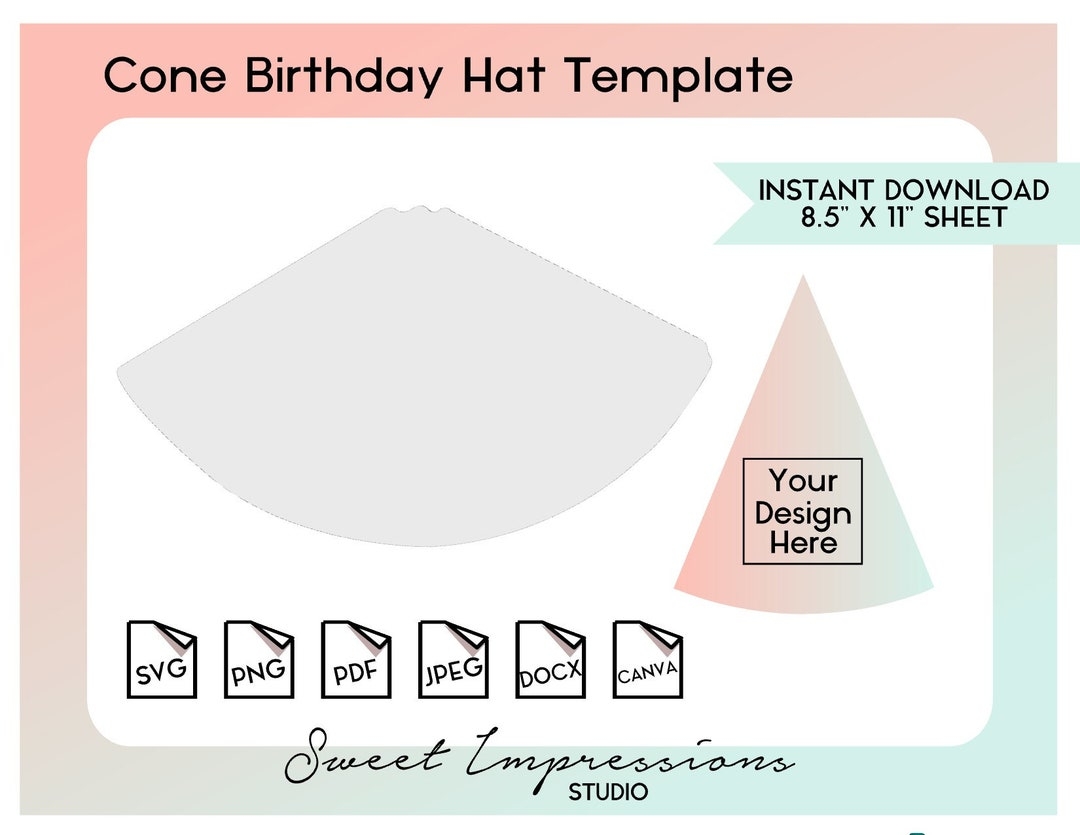 party hat template printable pdf