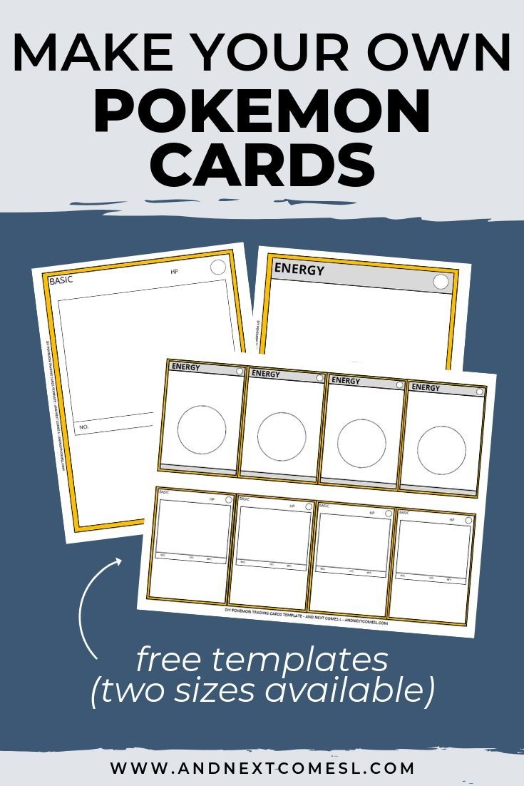 DIY Pokemon Card Templates Free Printable 