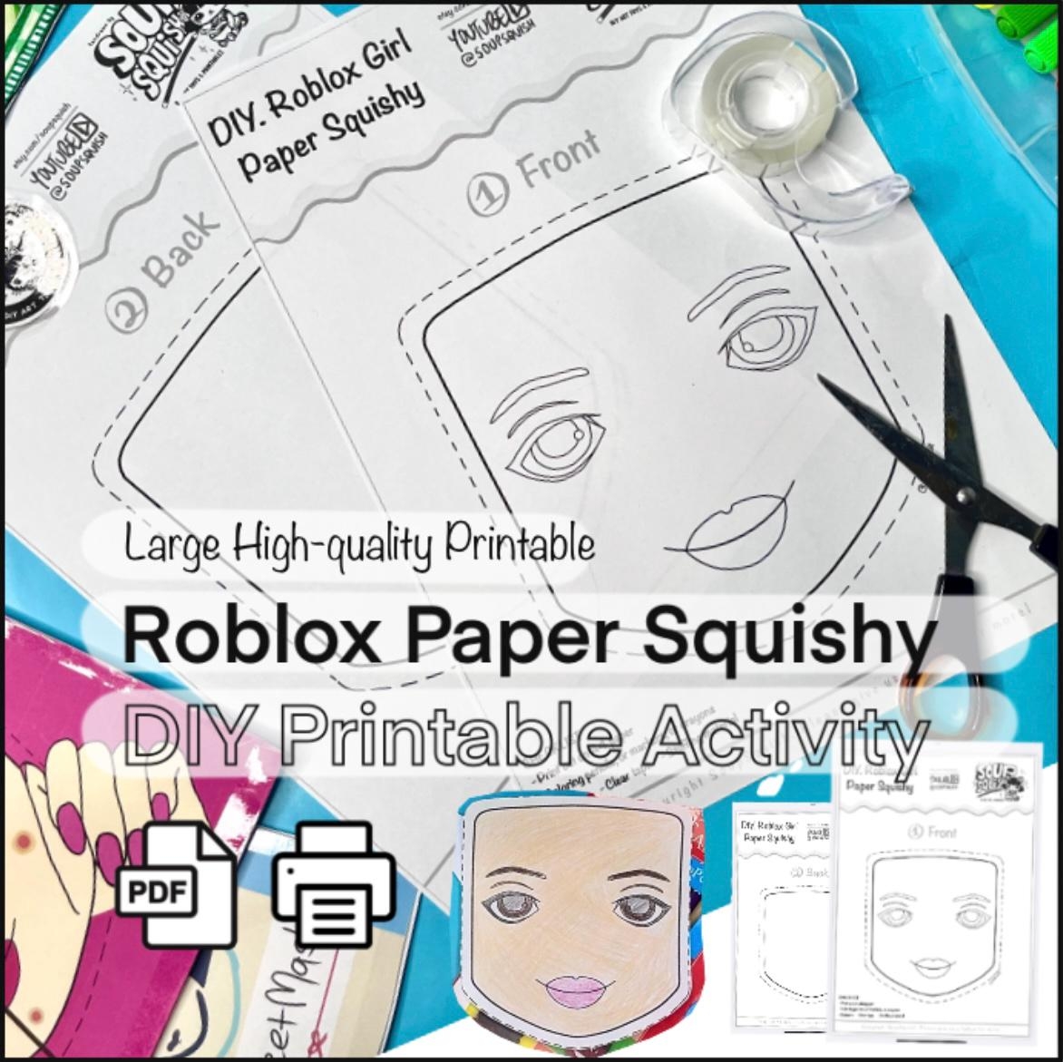 DIY Roblox Paper Squishy Printable Baddie Paper Doll Template Art Toys For Kids Quiet Play Activity Coloring Craft PDF DIY Art Etsy