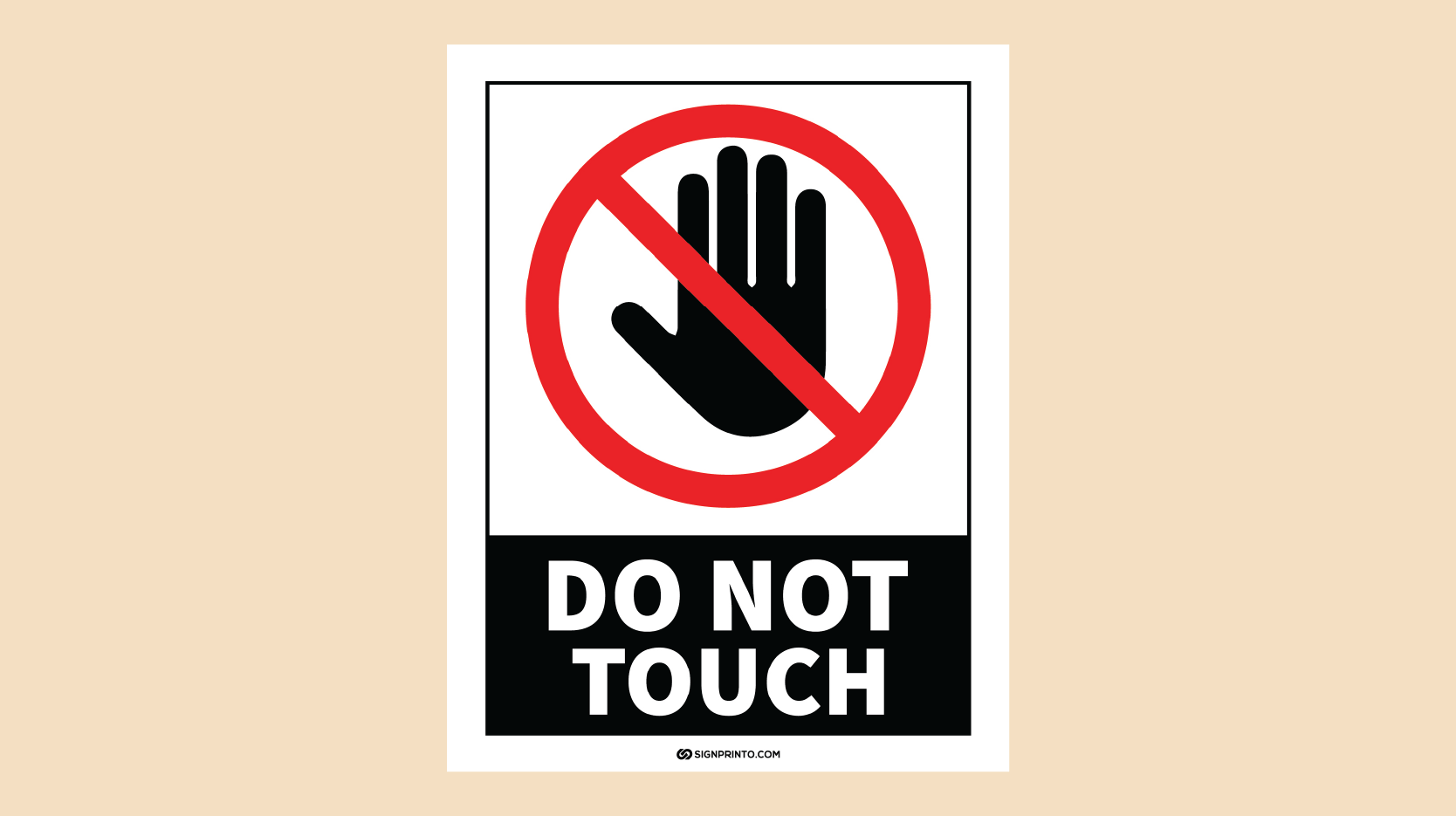 Do Not Touch Sign Printable PDF Free 