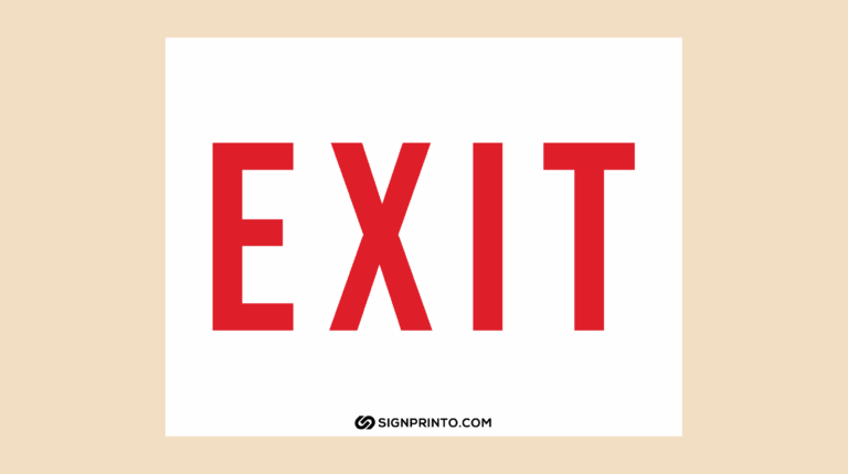 Download Exit Sign Printable PDF