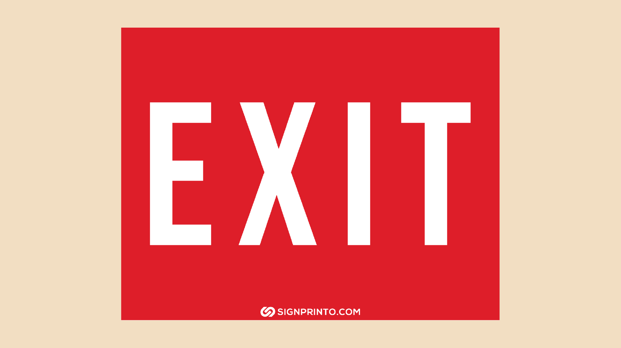 exit sign printable free