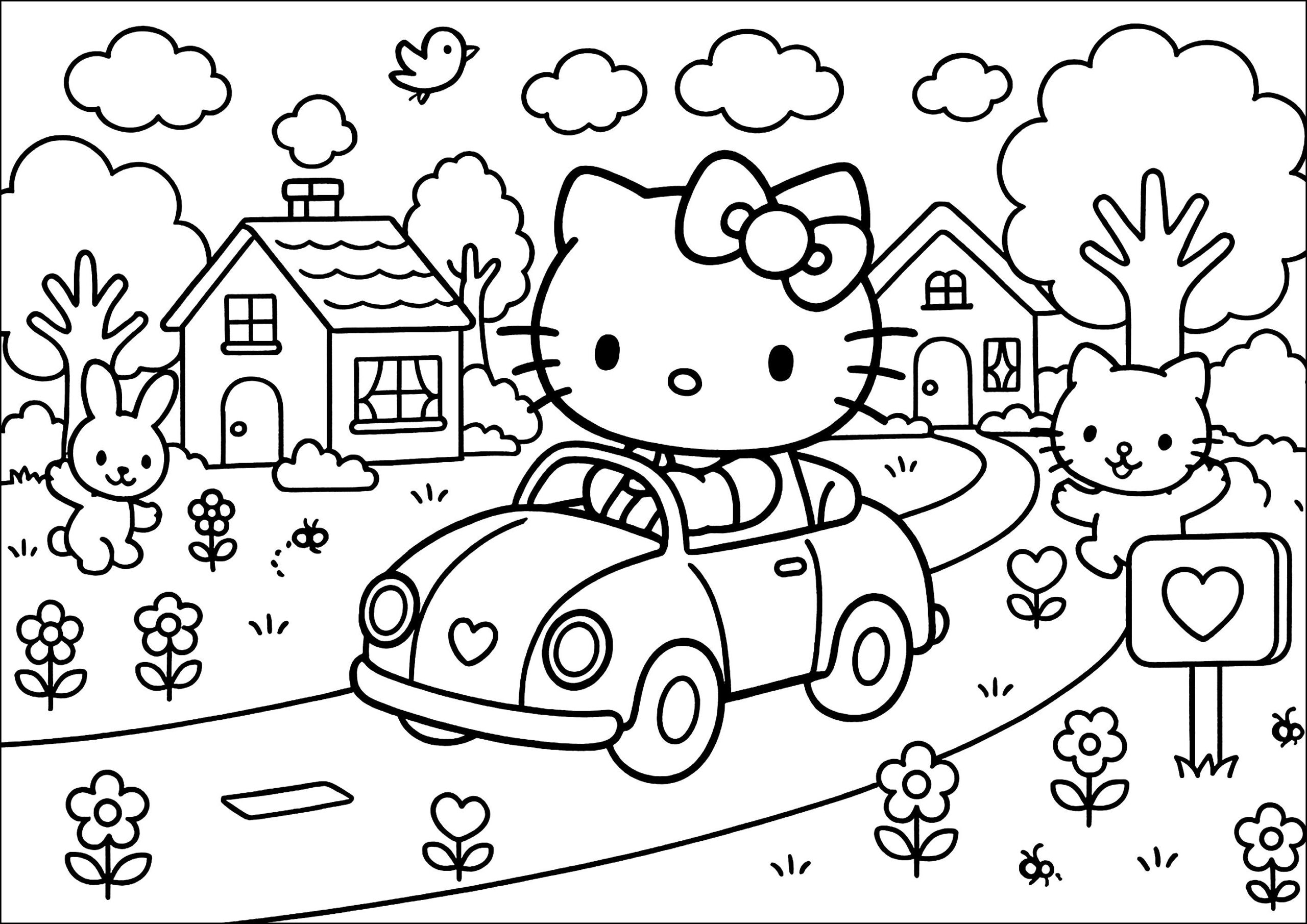 hello kitty coloring sheets printables