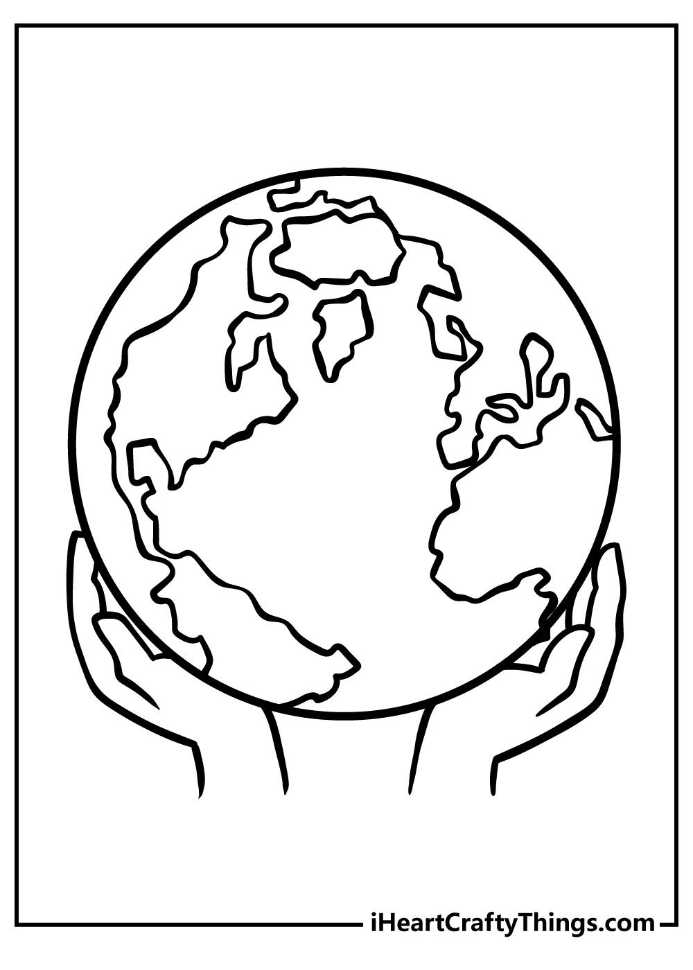 planet earth template printable