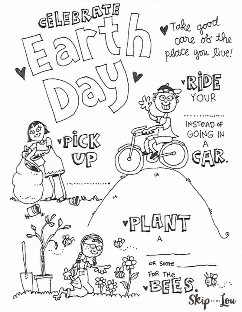 earth day coloring sheets printable