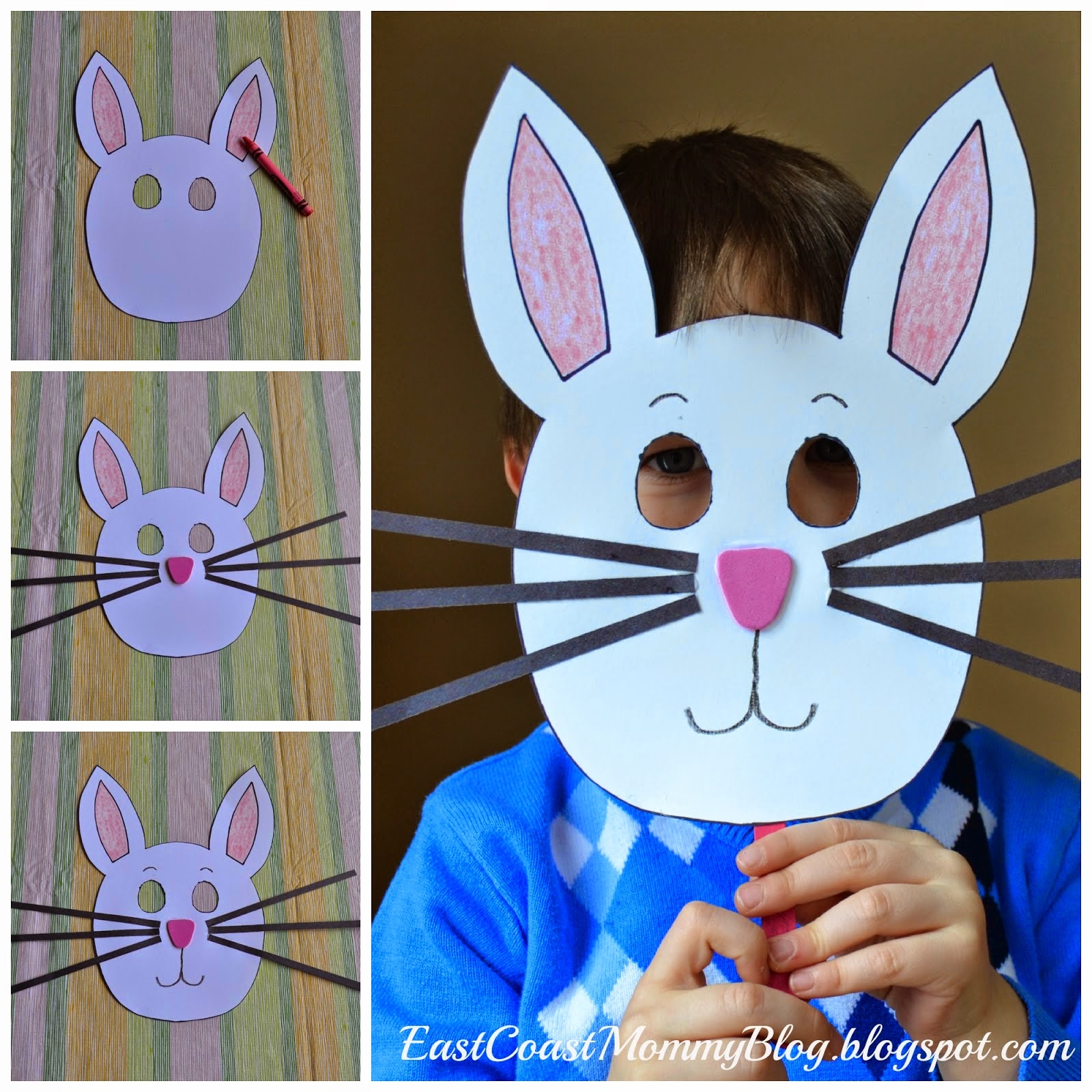 free printable bunny face template