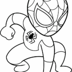 Easy Cartoon Spider Man Coloring Page Easy Drawing Guides