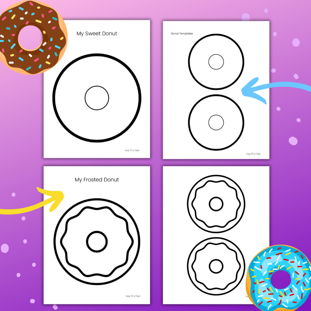 Easy Donut Crafts With Free Printable Donut Template Simply Full Of Delight