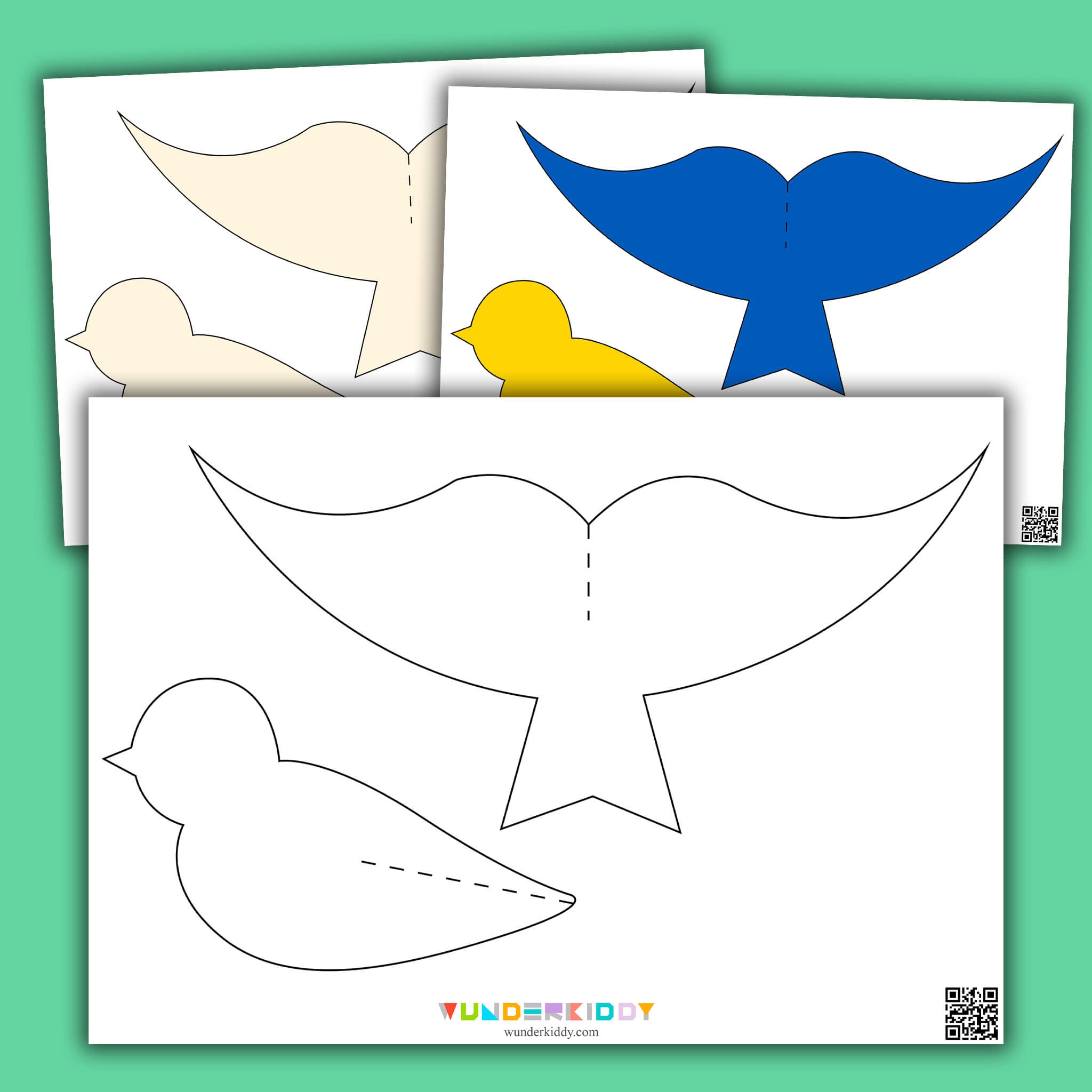 Easy Paper Bird Craft Printable Template For Kindergarten