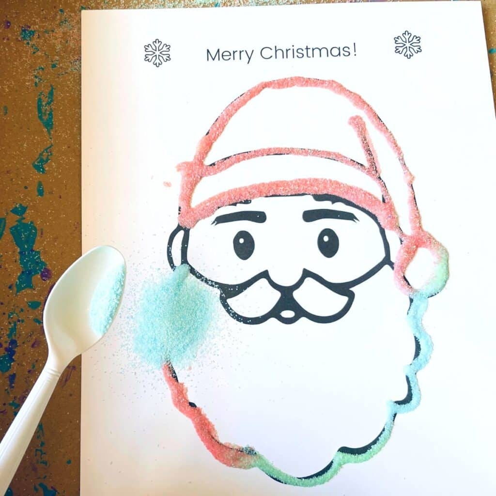 santa claus face template printable