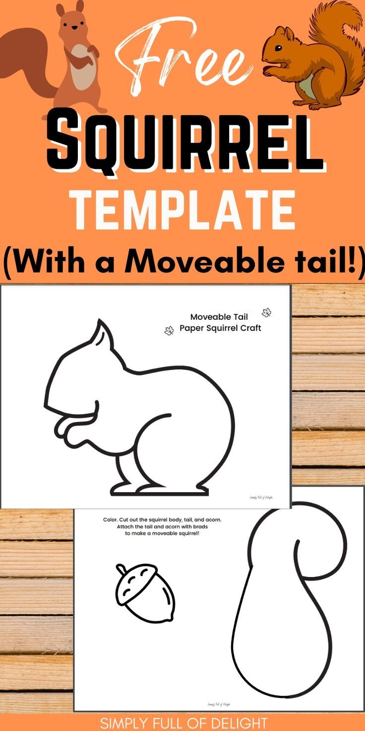 squirrel template printable