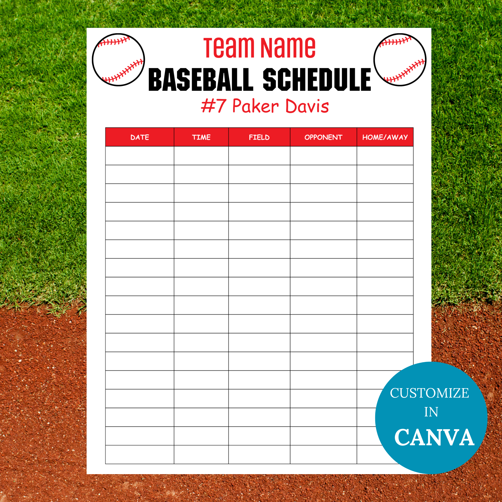 printable baseball template