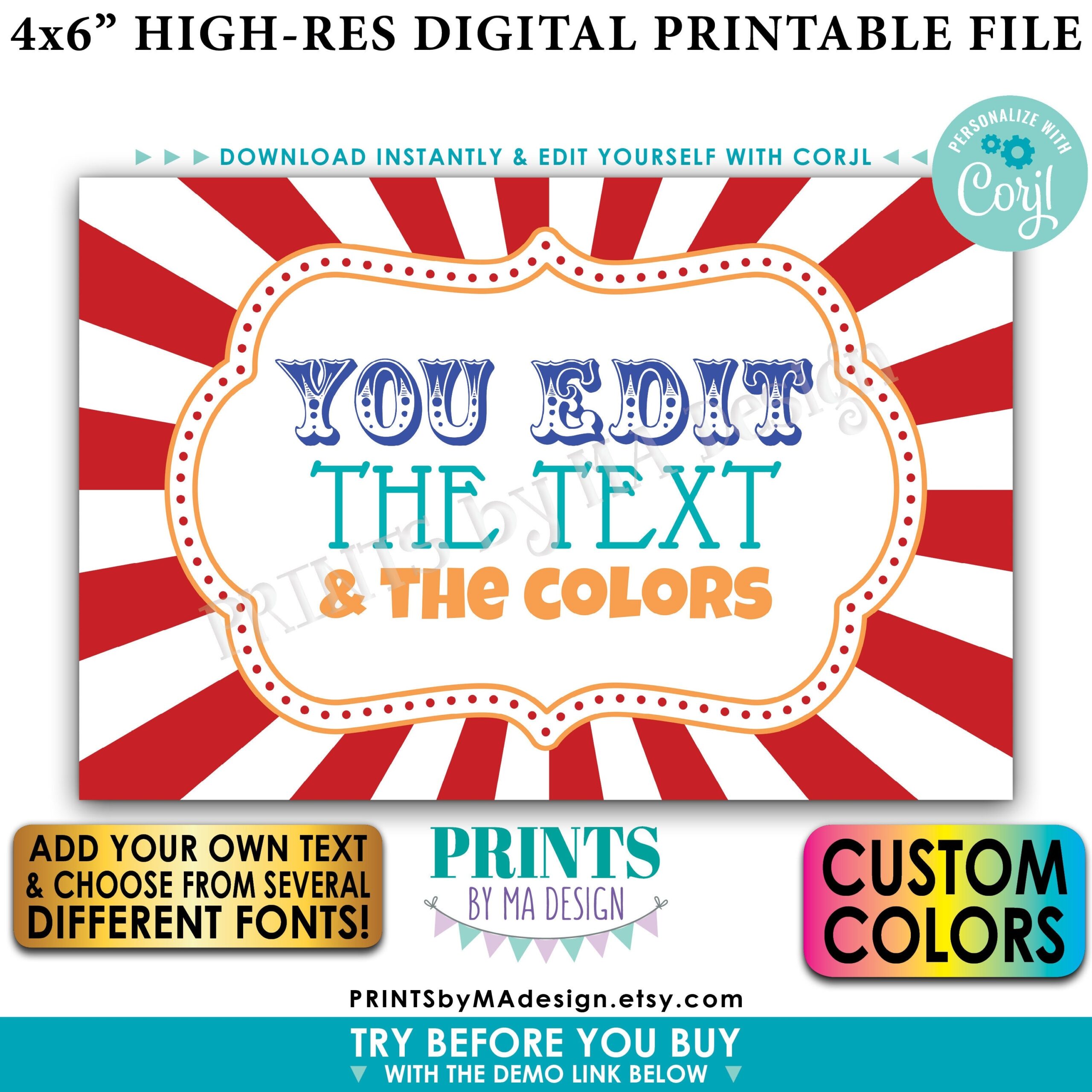 free printable custom signs