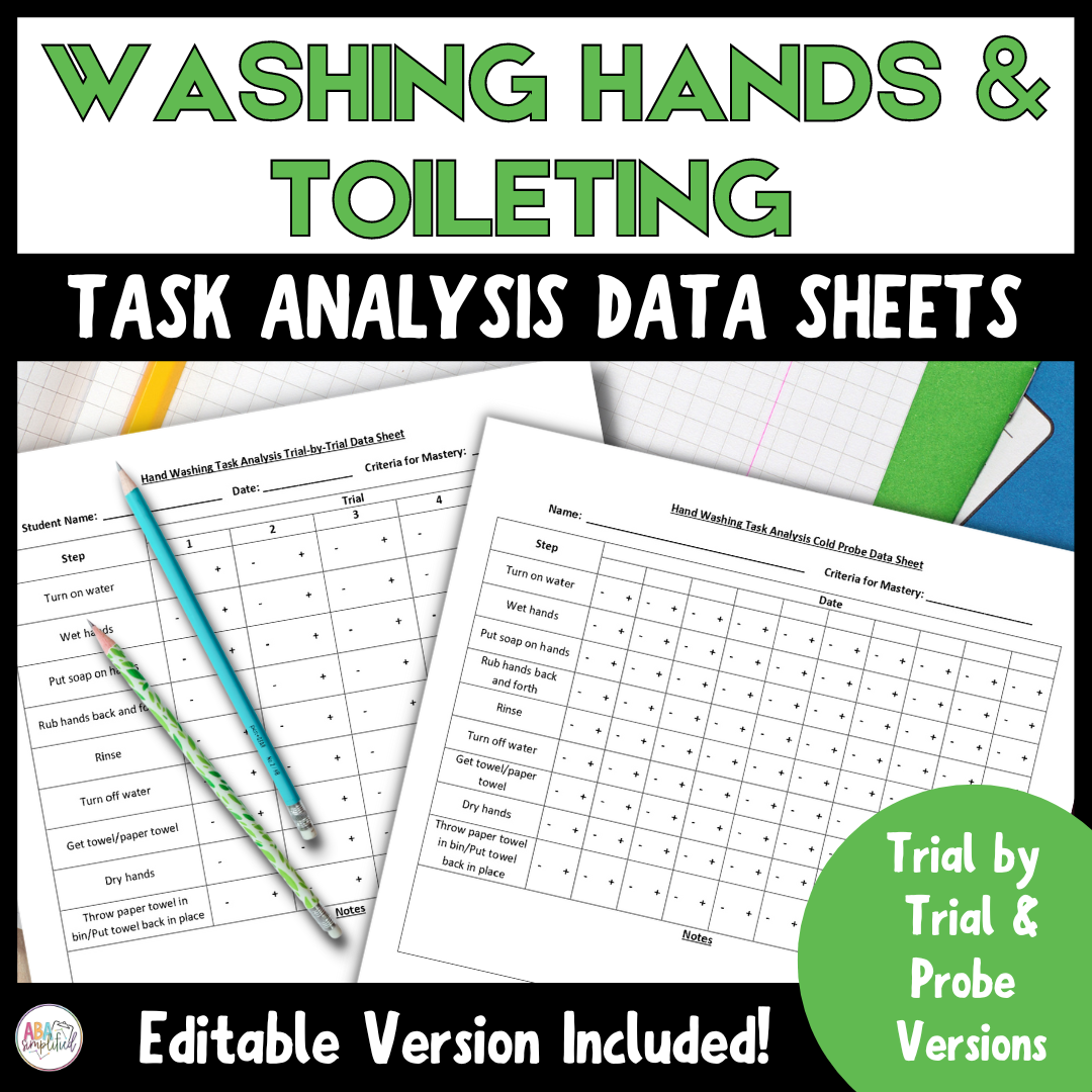 toileting data sheet printable