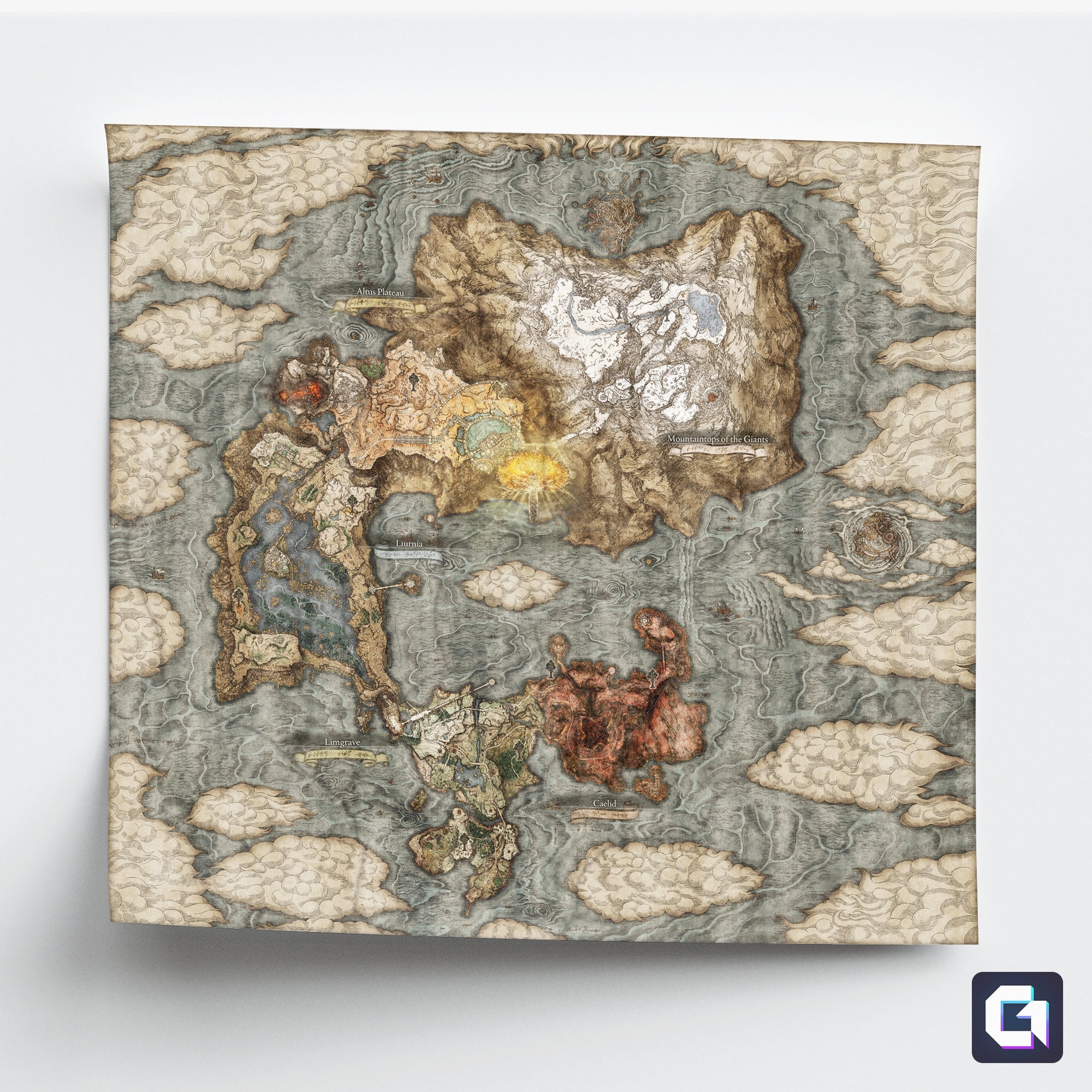 Elden Ring Map Print Etsy UK