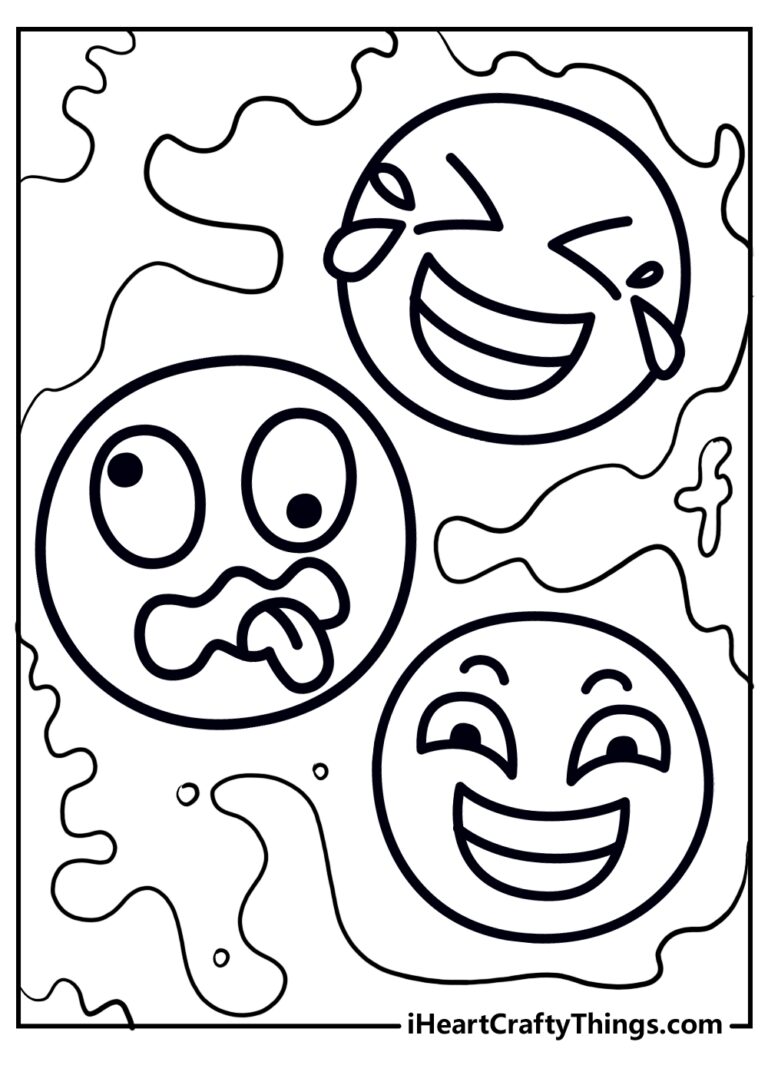 Emoji Coloring Pages 22 Free PDF Printables For Kids
