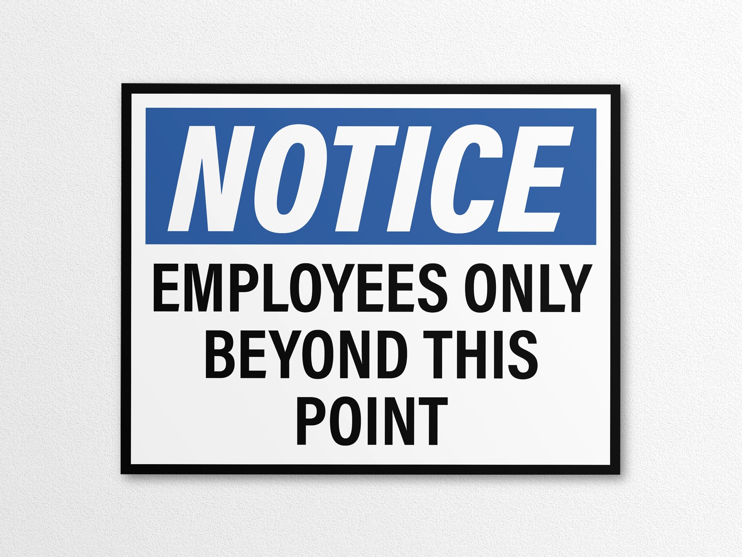 Employees Only Notice Sign Printable Office Decor PNG PDF Etsy