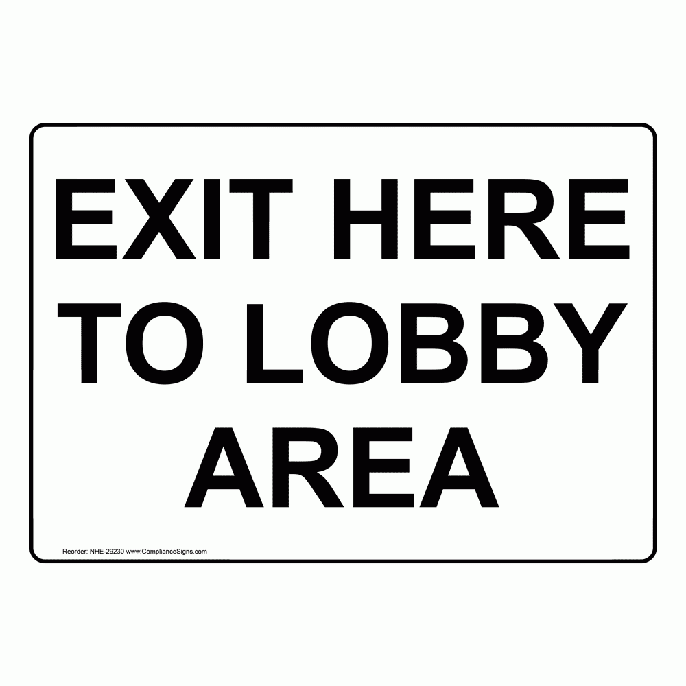 exit sign printable